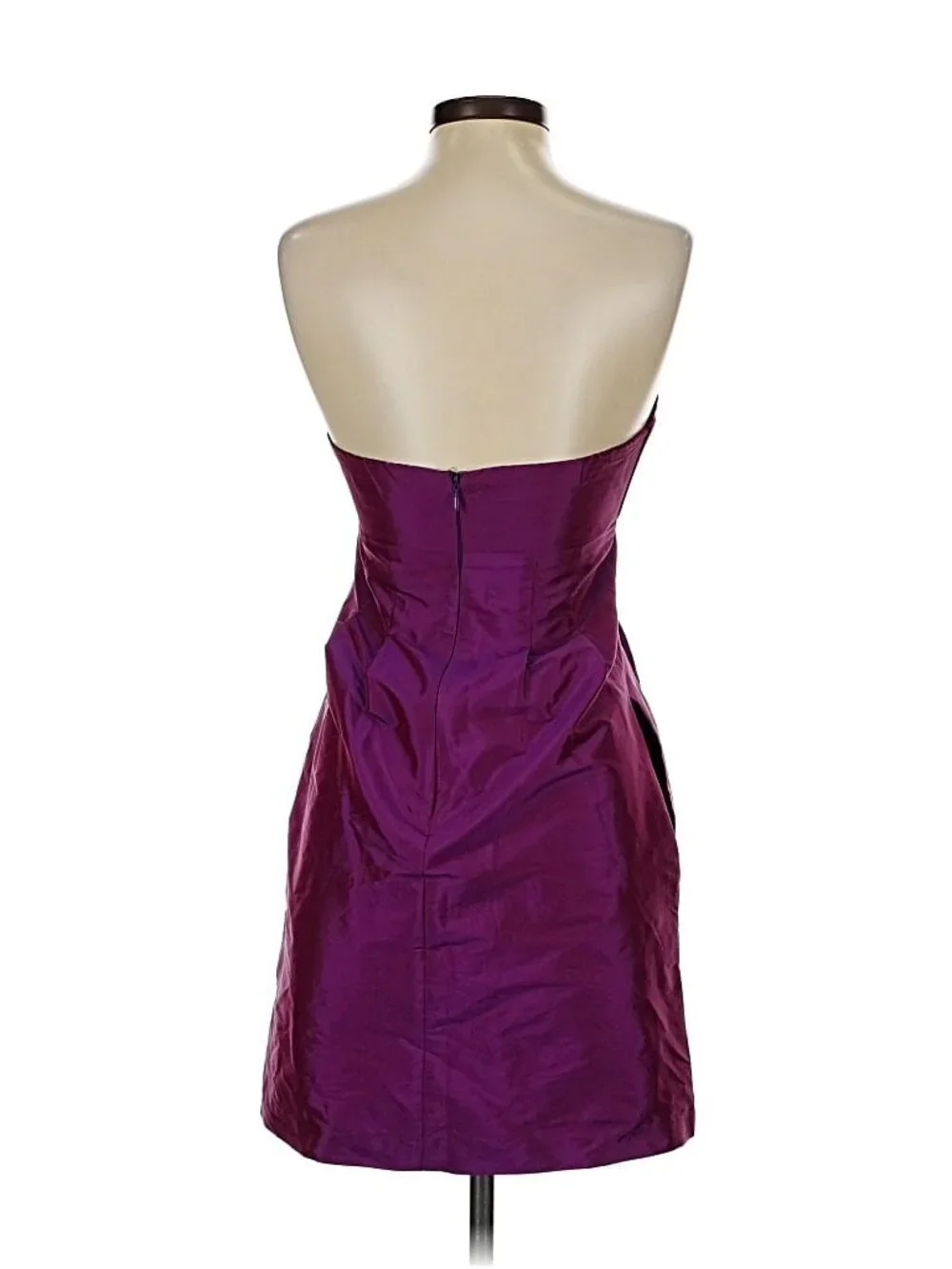 Alexia Admor | Y2K Mini Satin Dress Purple XS Cocktail Prom Asymmetrical Baddie - Picture 3 of 9